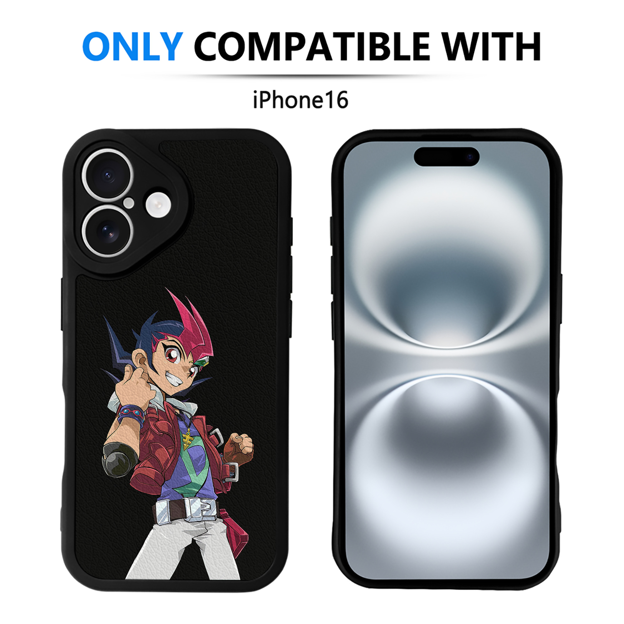 遊☆戯☆王 Yu-Gi-Oh! 【iPhone 16シリーズ対応】シリコンスマホケース（レザー調） 材質：シリコン